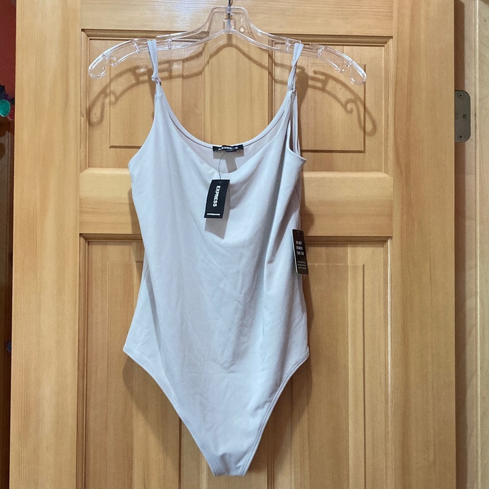 NWT Express Light Beige Bodysuit